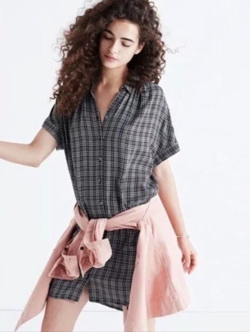 Madewell Central Shirt Dress -  Thompson Plaid